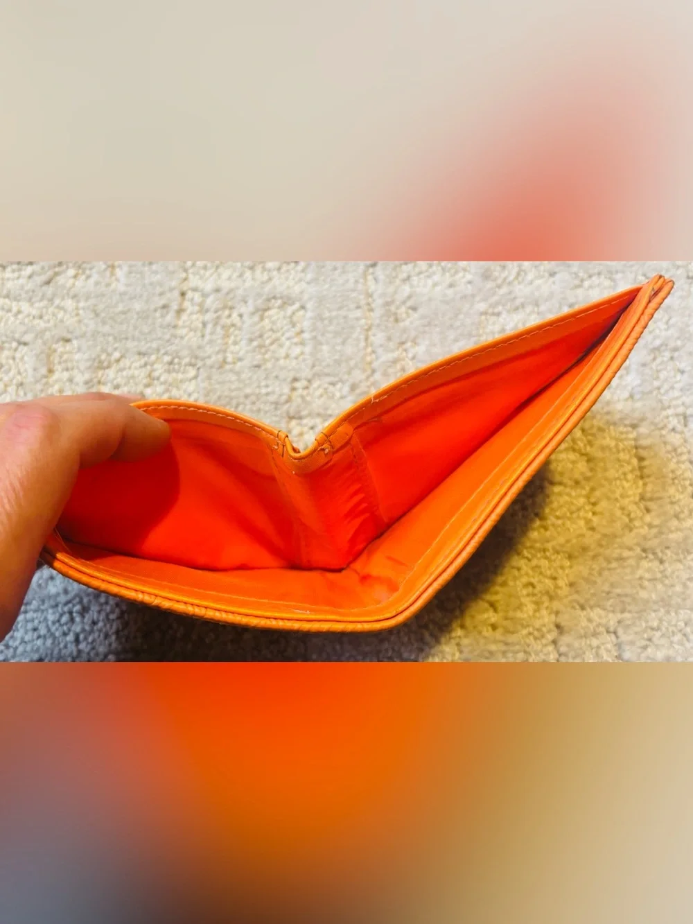 Orange Playboy Logo Bifold Wallet